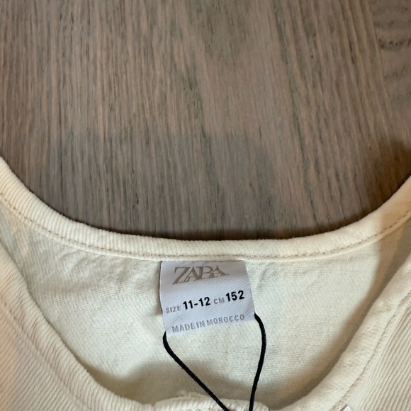 Zara Kids Cream Button-Front Dress - Picture 4 of 14